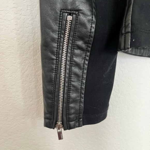Express Sleek Black Faux Leather Jacket - Picture 10 of 12